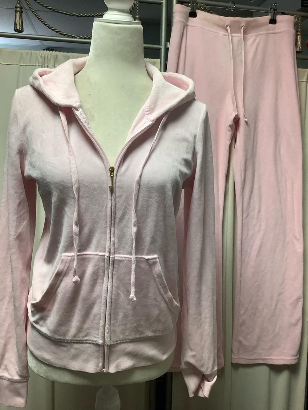 Juicy Couture Velour Zip Up Hoodie Unbranded Pants 30 x 31 Tracksuit